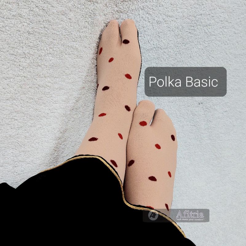 12 PASANG KAOS KAKI JEMPOL MOTIF POLKA