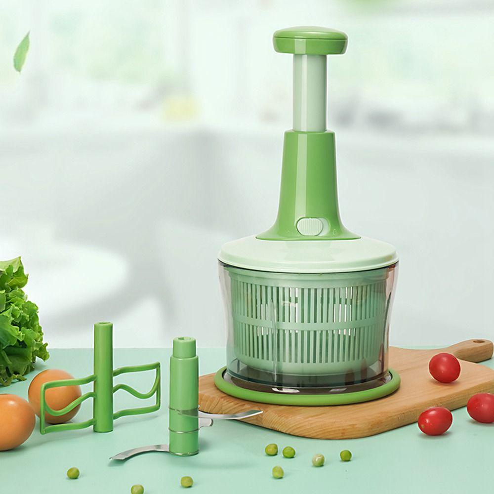 [Elegan] Penggiling Daging Dapur Bowling Shaped Blender Manual Handheld Food Chopper