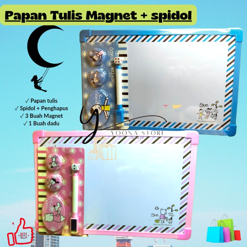 

Papan Tulis Anak Karakter Kartun / WhiteBoarf Free spidol+ penghapus - writing board karakter