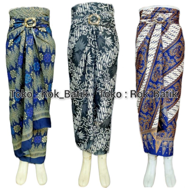 (50 Motif) Rok Lilit Batik Bawahan Kebaya Modern Rok Serut Batik Free Ring Kain Batik Floral Batik Couple Pasangan