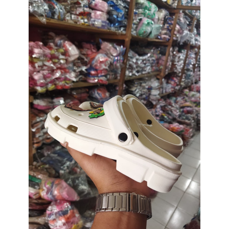 Sandal baim fuji wanita dewasa variasi jibbitz 805 (36-40) sandal wanita korean style murah/sandal baim dili golfer