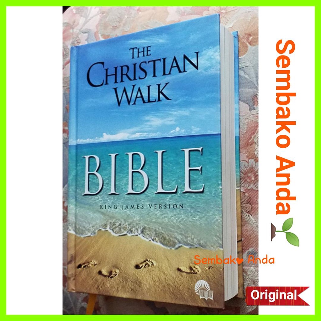 A) KJV Holy Bible. Alkitab bahasa Inggris. King James Version. Huruf BESAR. The Christian Walk. Engl
