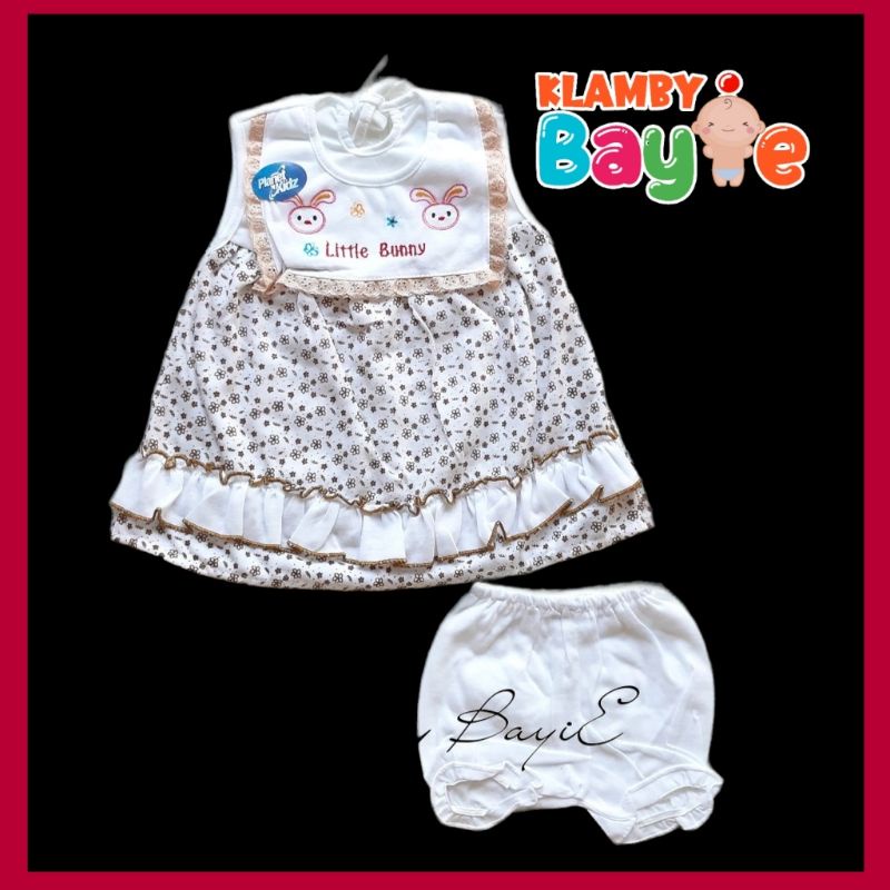 PLANET KIDZ Dress Rok Bayi 0-6 Bulan Little Bunny / Baju Bayi Perempuan Bagus Murah Lucu