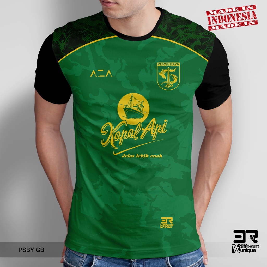[ COD ] KAOS PRINTING GAMBAR TEAM SEPAKBOLA PERSEBAYA PSBY GB - BAJU SEPAK BOLA INDONESIA DISTRO ORI