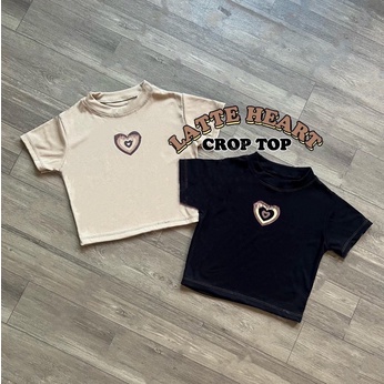 Latte Heart Love Crop Top (LD 80, P 40)
