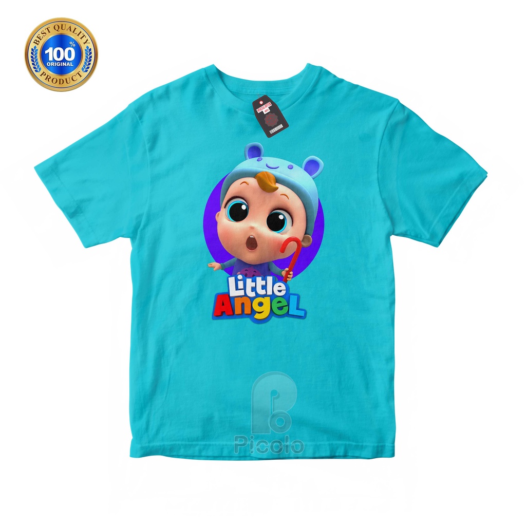 (FREE NAMA) BAJU KAOS ATASAN ANAK MOTIF LITTLE ANGEL Bahan COTTUN