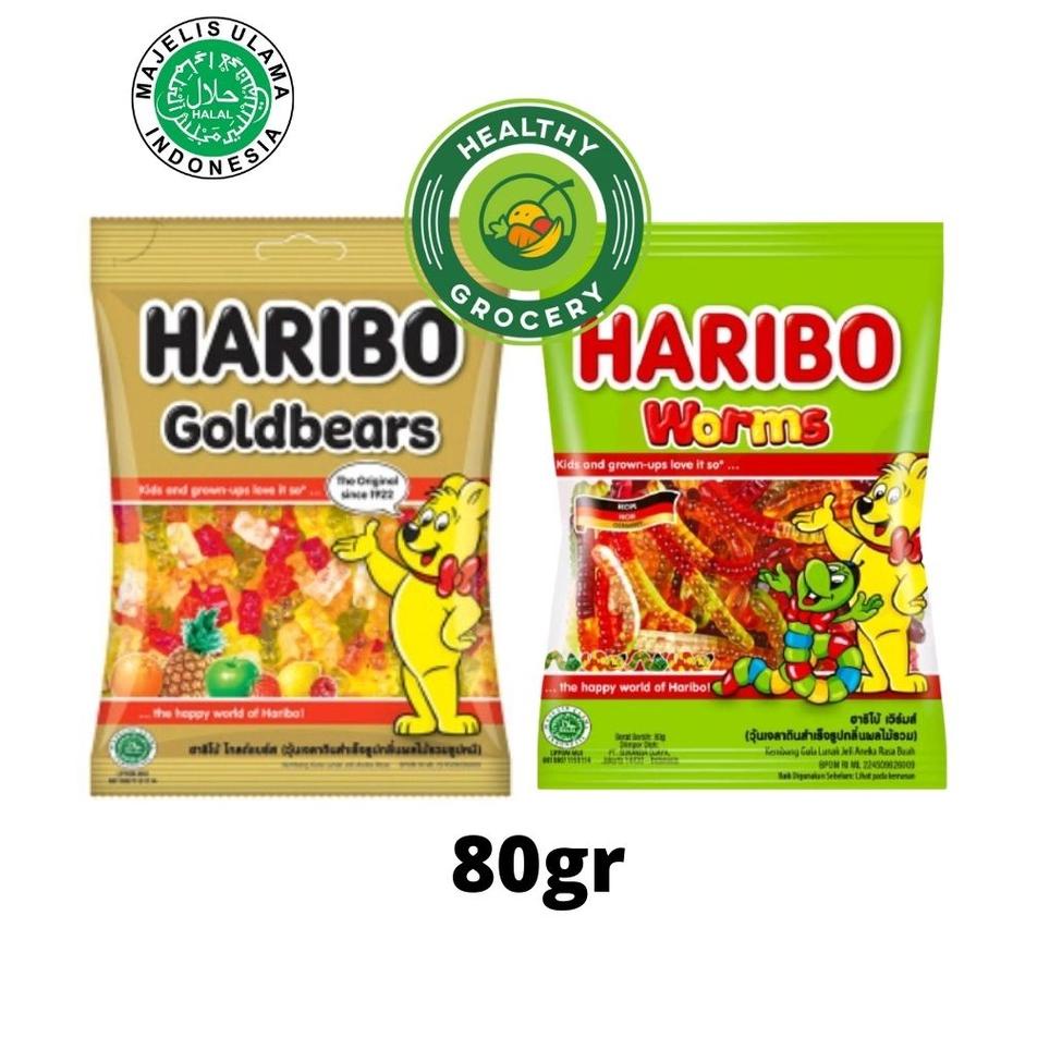 

Terupdate ` Haribo Gummy Candy 80gr / Permen / Goldbears / Worms ©