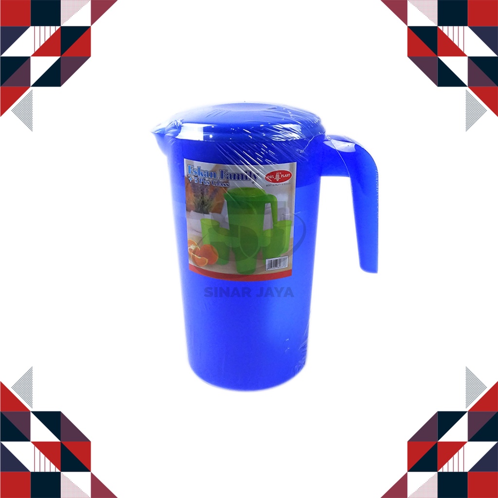 Eskan Set Gelas/Teko Plastik/Eskan Family+5BJ Gelas EKP Owl