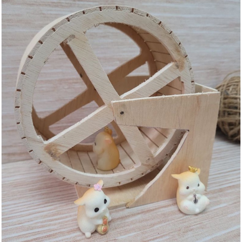 Kincir Wheel Kayu Hamster Sudut Alami