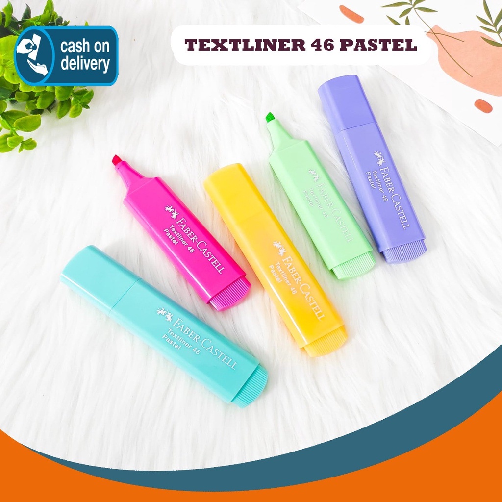 

STABILO FABER-CASTELL Textliner 46 Pastel ORIGINAL HIGHLIGHTER WARNA SOFT LUCU ALAT TULIS TEXTMARKER