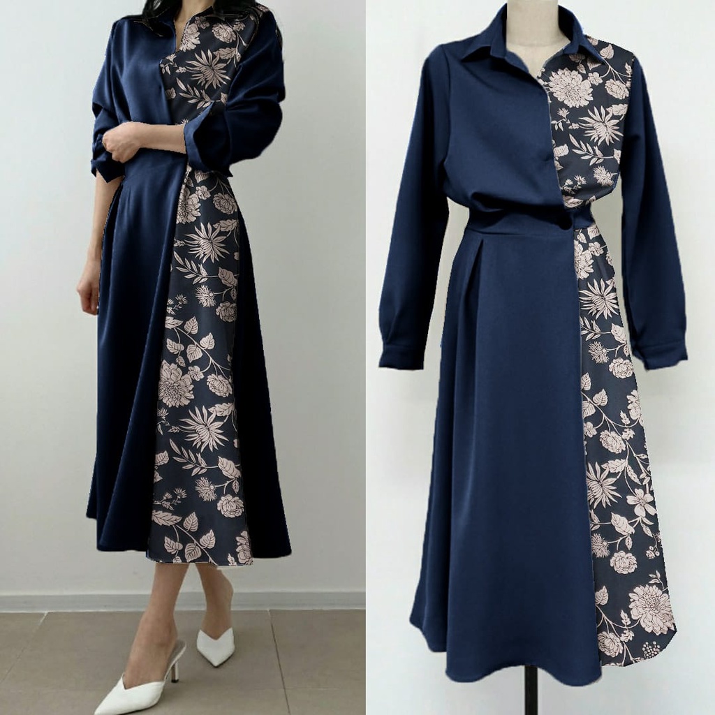 FWG - DRESS NAKILA / DRESS WANITA CASUAL DRESS / BAJU WANITA / GAUN PESTA / DRESS FLOW / DRESS