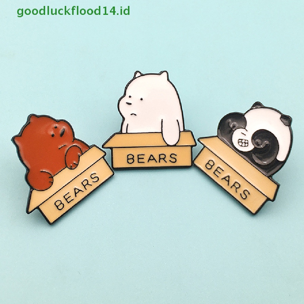 [GOOGFOUR] Panda Kecil Enamel Bros Lencana Pin Tas Kerah Dekorasi Perhiasan Aksesoris [TOP]