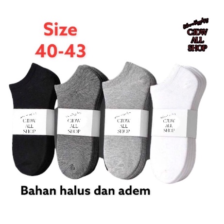 Kaos Kaki Wanita Pria Polos Kaos Kaki Fashion Kaos Kaki Pendek Ankle Socks