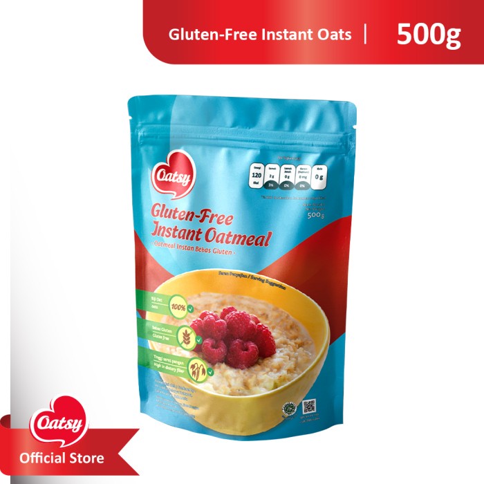 

[BISA COD] OATSY Gluten Free Instant Oatmeal 500gr