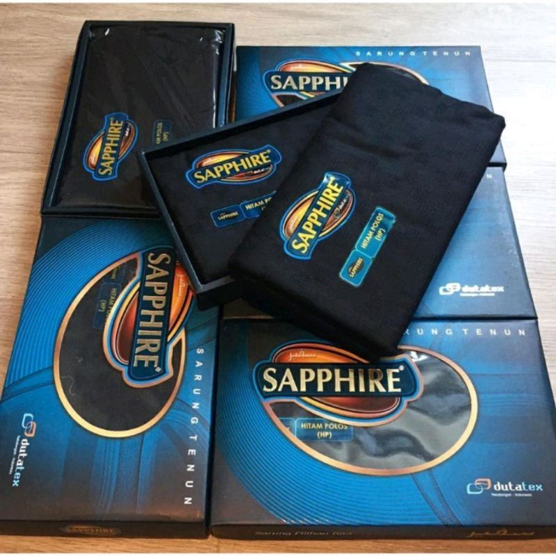 BISA Sarung Tenun Sapphire Polos Warna Premium Original