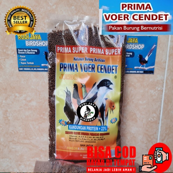 ] PRIMA VOER PUR CENDET PLASTIK SACHET PAKAN MAKANAN BURUNG PENTET MURAI