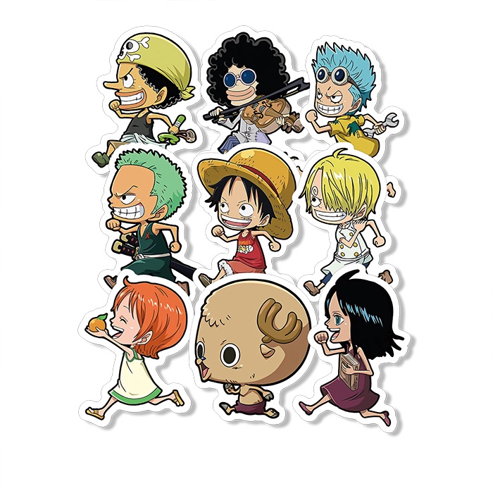 

Stiker pack One Piece SHP Kid isi 9 pcs Bahan Vinil Tahan Air Waterproof