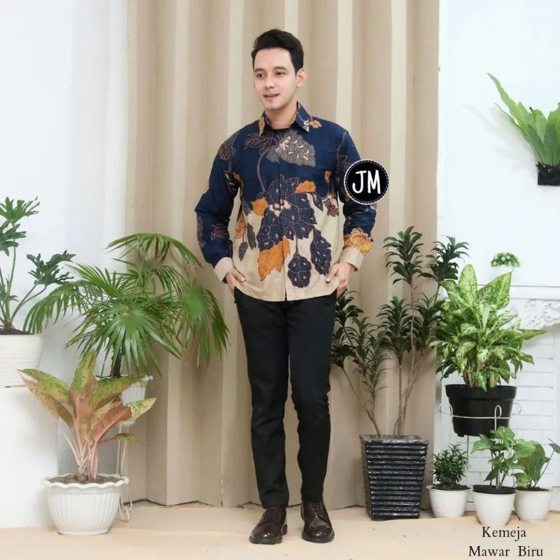 Kemeja batik pria Lengan panjang/kemeja batik jumbo