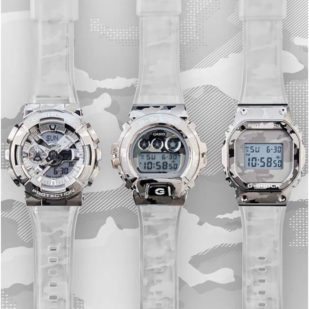 G-SHOCK Transparent Camo / Camouflage Series Waterproof Sports Watch Fashion Men's Watch GM-110SCM-1APR GM-5600SCM-1PR