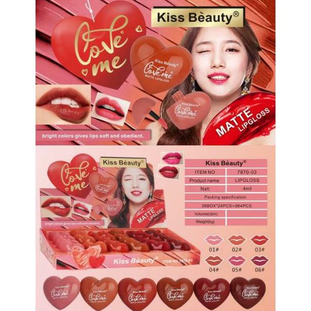 LIP GLOSS KISS BEAUTY LOVE ME / LIP GLOSS VELVET PEACH 70080