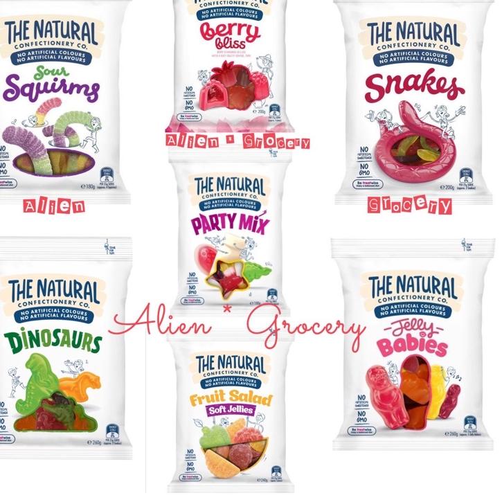 

trx2i2Hw The Natural Confectionary Co Berry Bliss Dinosaurus Jelly Babies Party Mix Snakes Fruit Salad Squirms 180gr 200gr 240gr 260gr