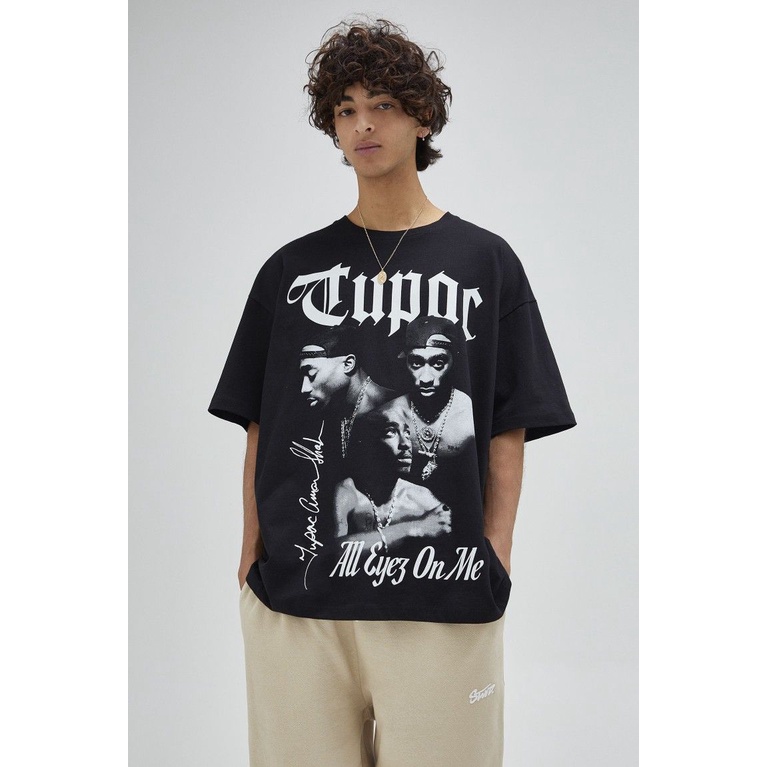 Kaos Tupac X Pull and Bear Premium