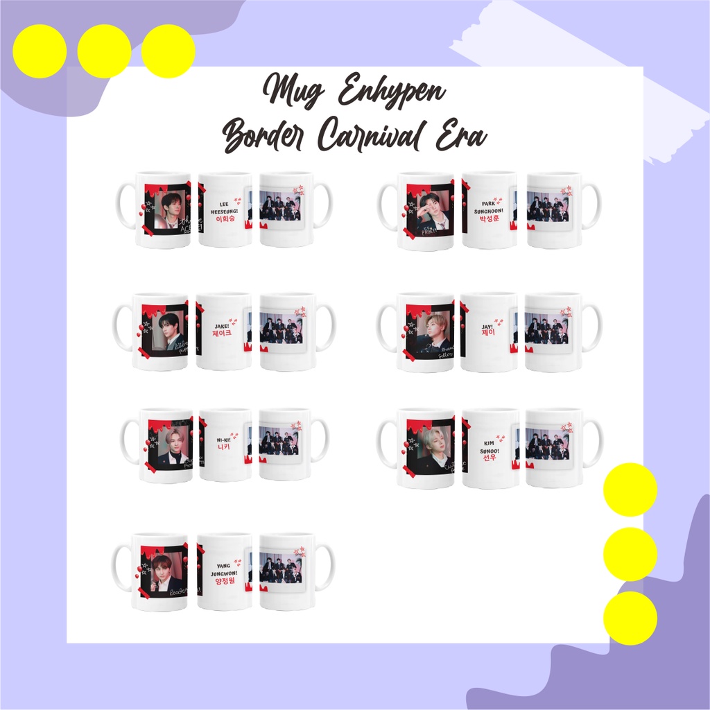 GELAS ENHYPEN / MUG DIGITAL PRINTING ENHYPEN - MERCHANDISE ENHYPEN - MERCHANDISE KPOP / ENHYPEN [TAM