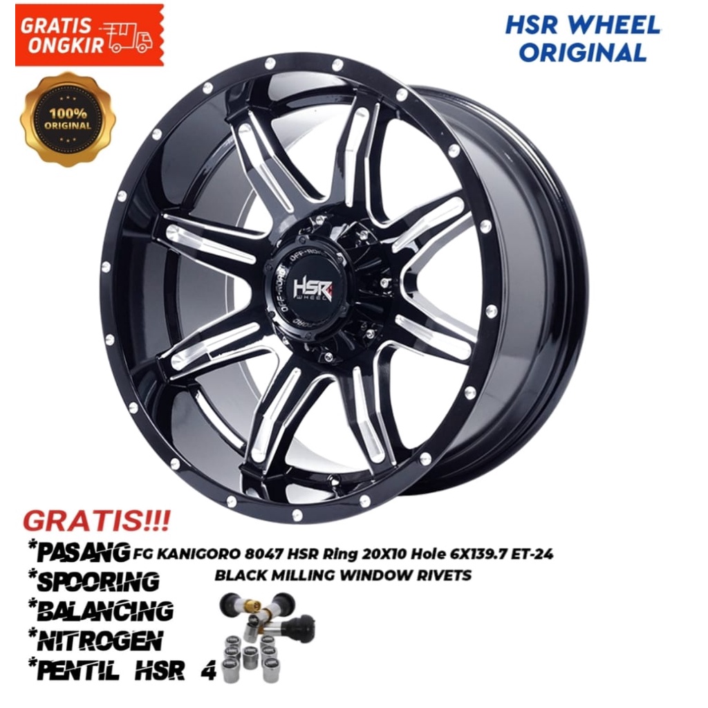 Velg Hsr Wheel Mobil Hilux Double, Fortuner, Triton Ring 20