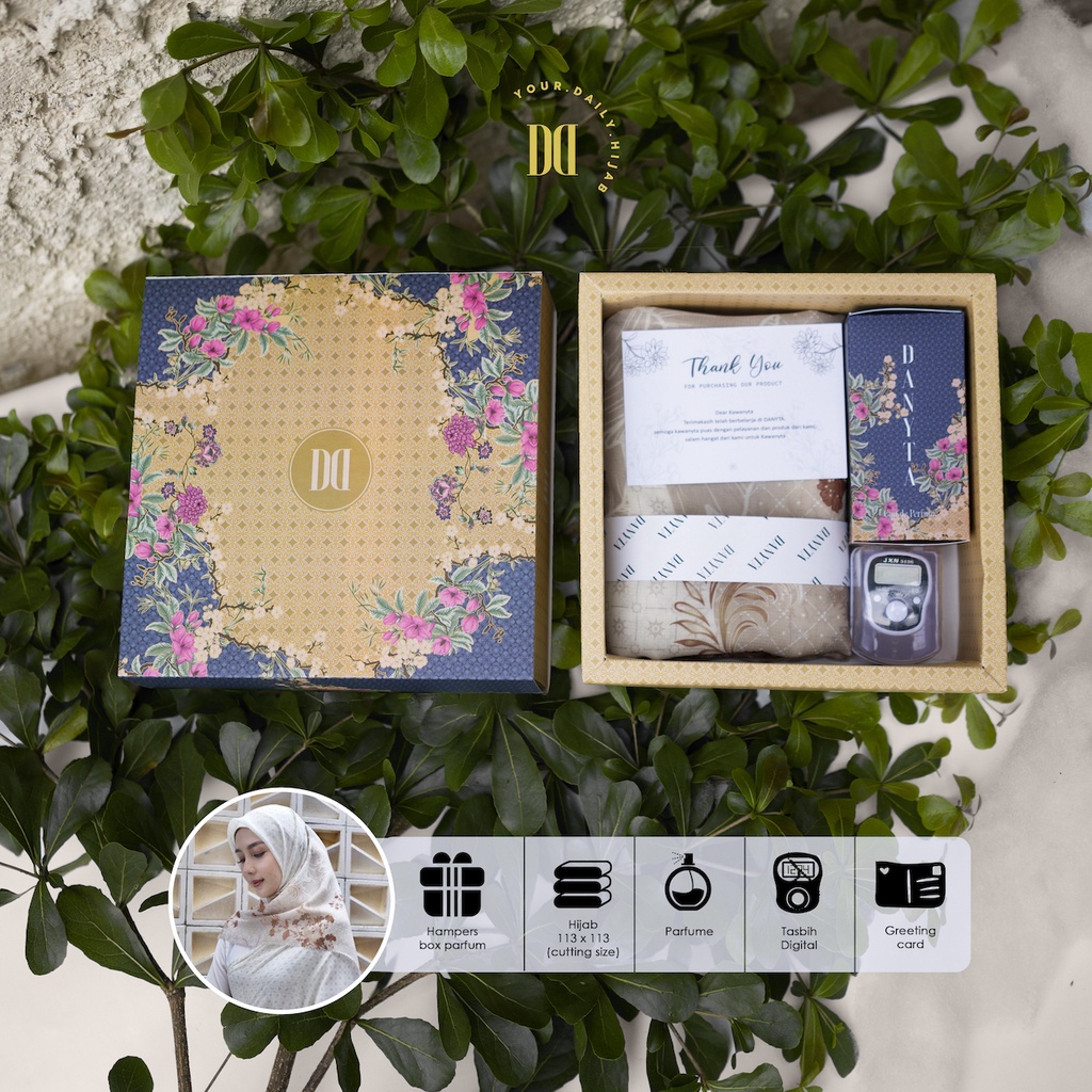 Hampers Hijab Parfum Tasbih Premium Eksklusif | Jilbab Print By Danyta