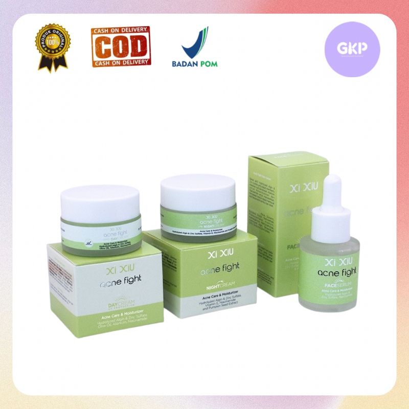 Xi Xiu Acne Fight | Serum Wajah | Day Cream & Night Cream
