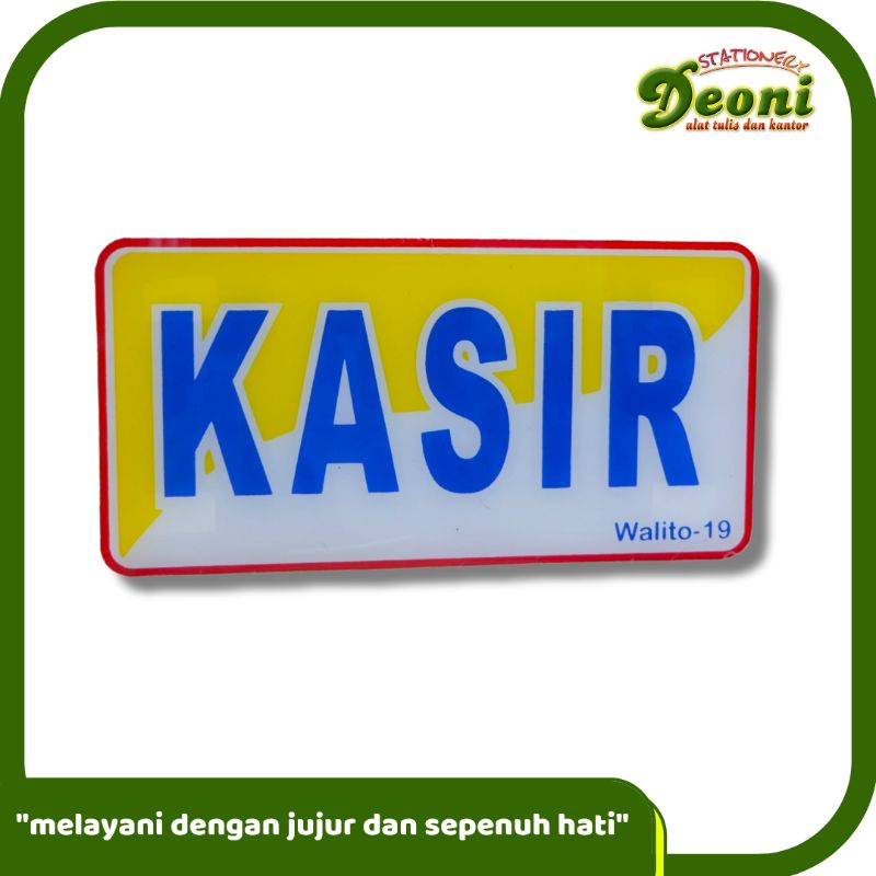 

WALITO Label Akrilik 11x21cm - KASIR