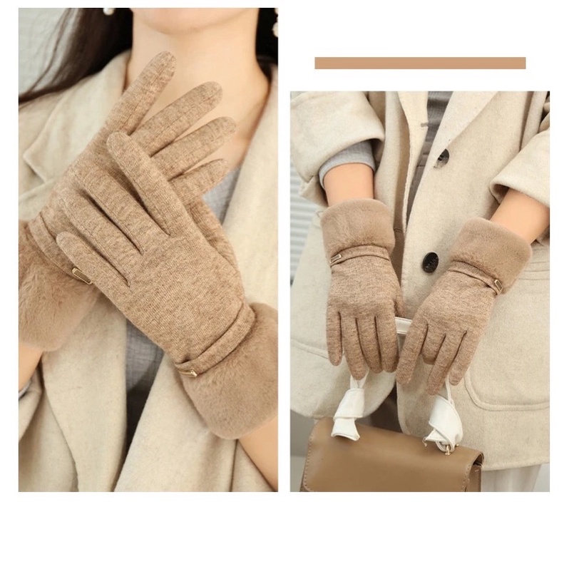 Winter Touch Screen Gloves Sarung Tangan Bulu Musim Dingin