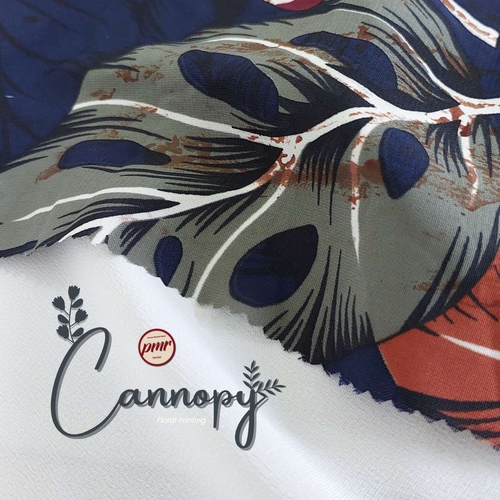 Kain Polyester " Cannopy Floral Fabric " Kain Dress dan Gamis Hijab Syari Kain Kualitas Premium HARG