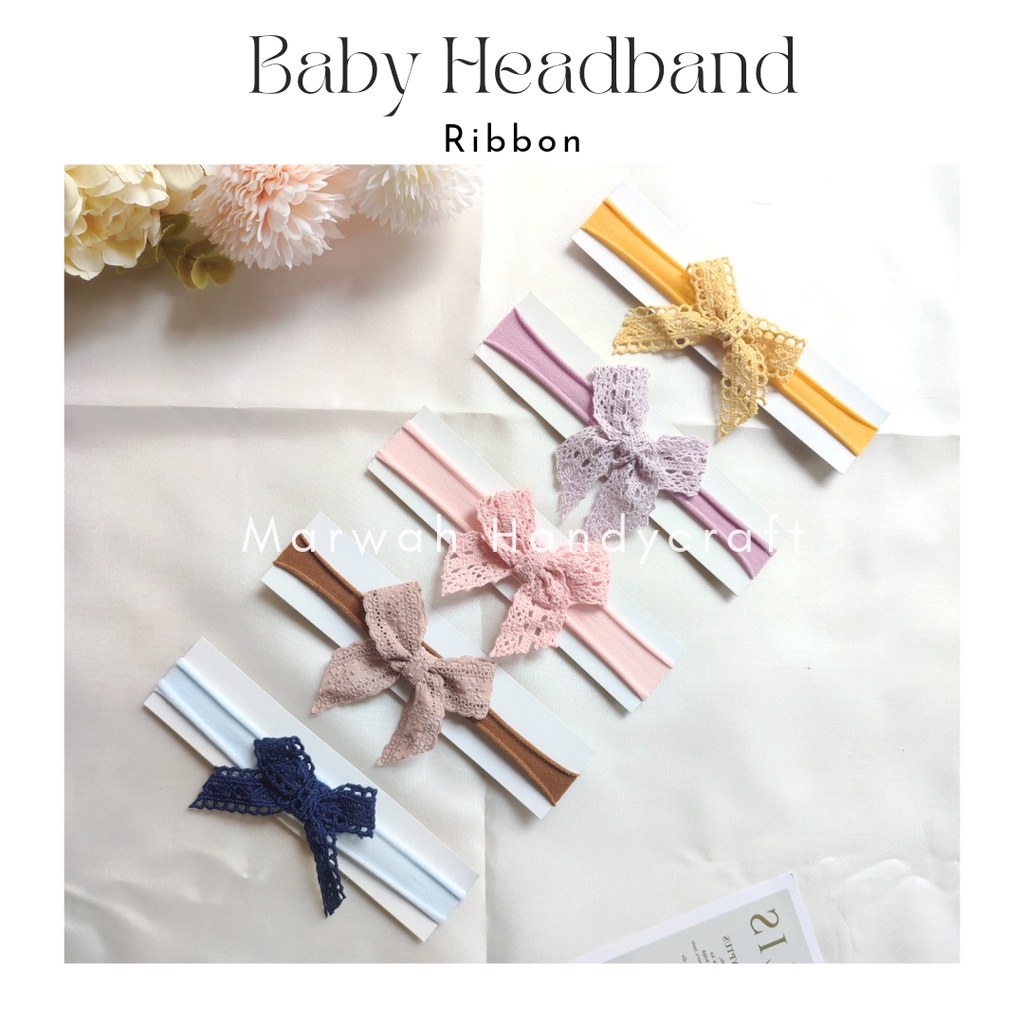 Bandana Nylon USA Bayi Baby Headband Nylon Bahan Lembut Lentur Bandana Pita Vintage Aestethic