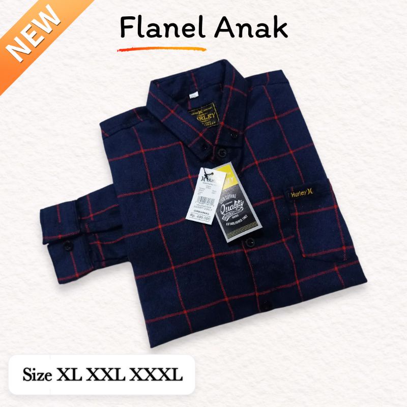 KEMEJA ANAK FLANEL LENGAN PANJANG PREMIUM BAJU ANAK TANGGUNG UMUR 7-13TH