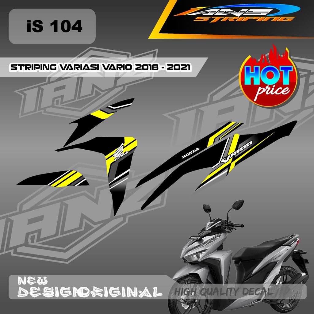 NEW DECAL STRIPING VARIO Led Vario 150 MOTIF GRAFIK RACING BAHAN HOLOGRAM / NON HOLOGRAM IS104