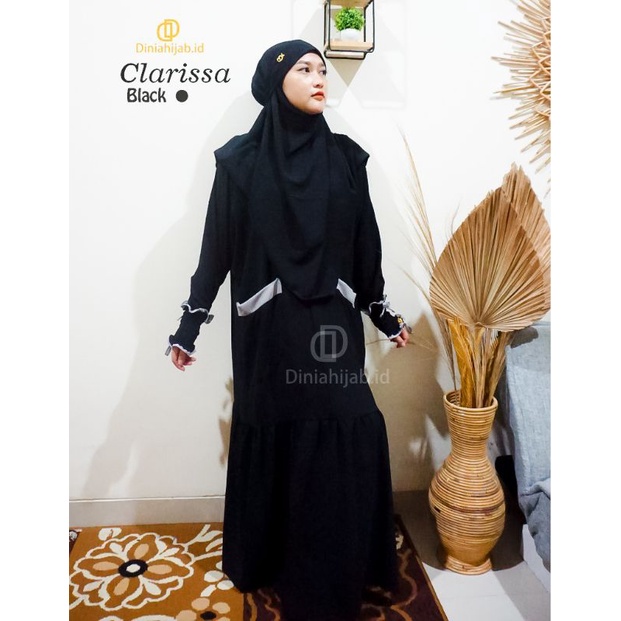 Gamis Clarisaa by Diniahijab Baju Umroh Abaya Syari Terbaru Pakaian sholat set hijrah pemula
