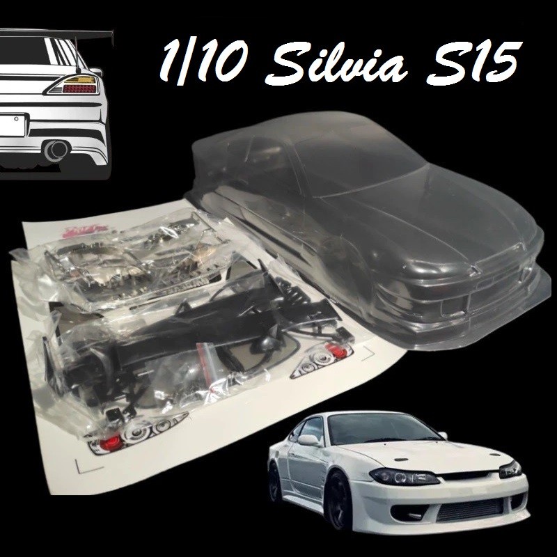 Body Shell Nissan Silvia S15 Nismo PVC Clear 1/10 RC Rally Turing Drift Car