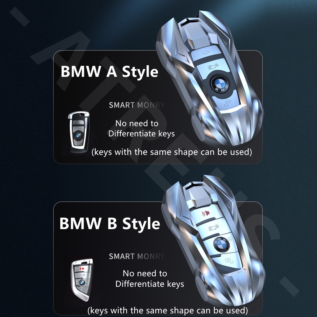 1set Casing Kunci Gaya Mobil Sport BMW Zinc alloy Cover Untuk E36 E46 E30 E90 F10 F30 E39 E60 X1 E84 F48 F25 X3 E83 X5 F15