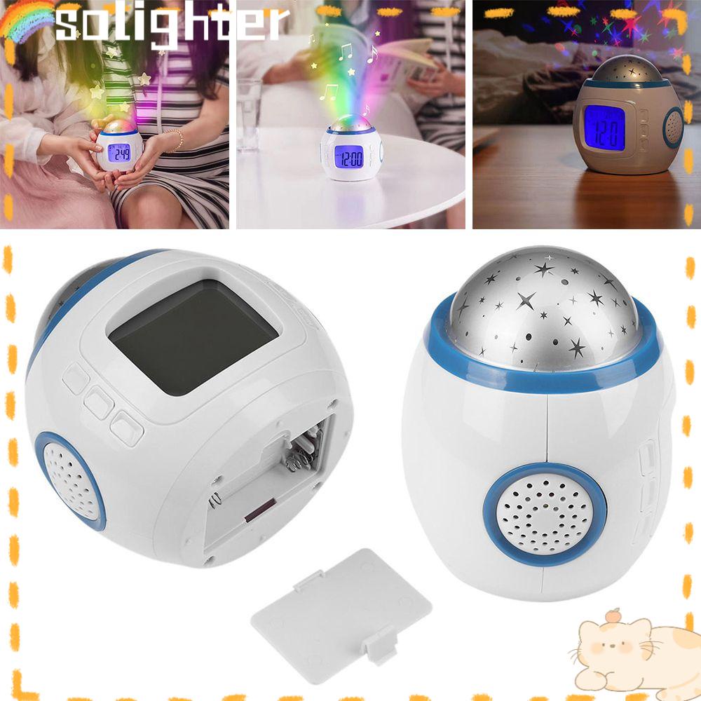 Solighter Star Projector Music Anak Hadiah Proyektor Snooze Starry Star Glowing Night Light