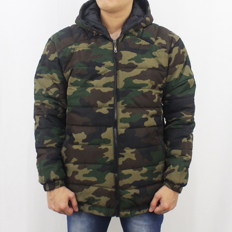 JAKET PUFFER CAMO ARMY HIJAU 01 TEBAL PRIA SIZE M L XL XXL  - JAKET WINTER - JAKET PARASUT TEBAL PRIA - JAKET GUNUNG TEBAL - JAKET HIKING - MANTEL TEBAL