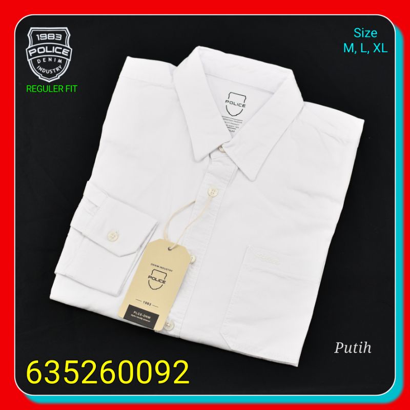 Kemeja Casual Pria Police Denim Industry 635260092 Lengan Panjang