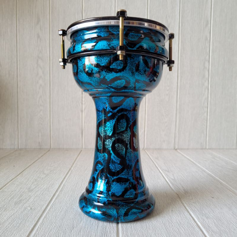 Calti Darbuka Dumbuk Motif Warna Abstrak Biru Ukuran Anak 6 inch Kualitas Terbaik Best Seller