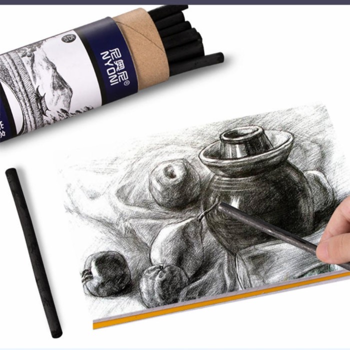 

Charcoal Nyoni Willow Charcoal 4-5Mm 25Pcs
