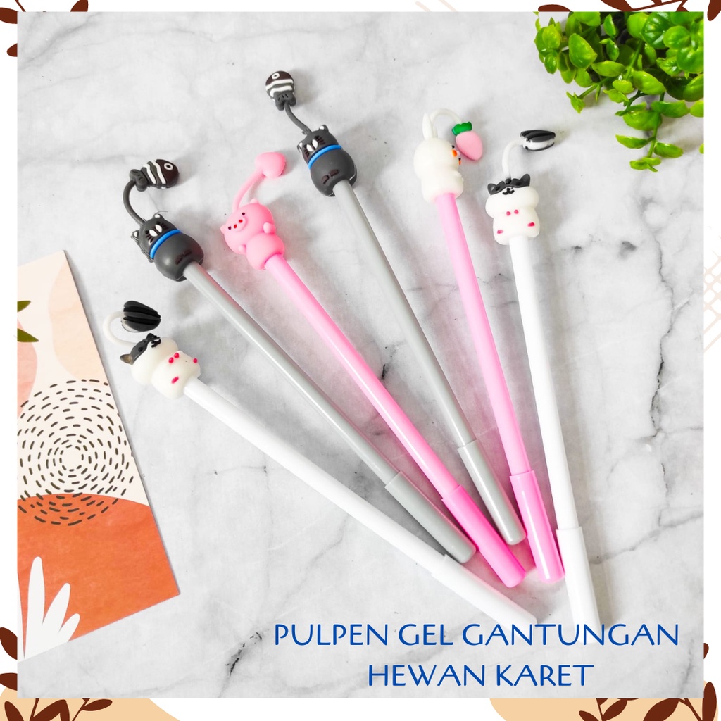 

PULPEN GEL GANTUNGAN HAMSTER HEWAN ANIMAL RABBIT KARET PEN ALAT TULIS BOLPOIN UNIK IMUT MURAH PEN GEL KARAKTER LUCU MURAH PENA