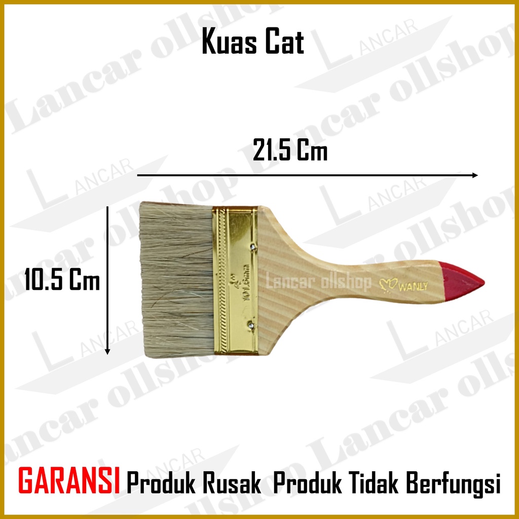 Kuas Cat Tembok / Kuas cat gagang kayu 4 inch