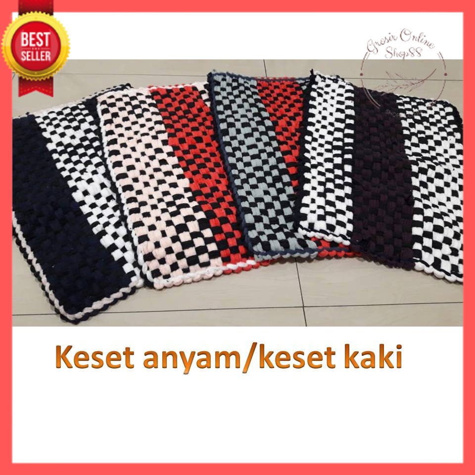 GOS -H107- Keset Kaki Anyam - Keset Kamar Mandi Keset Kain Anyaman