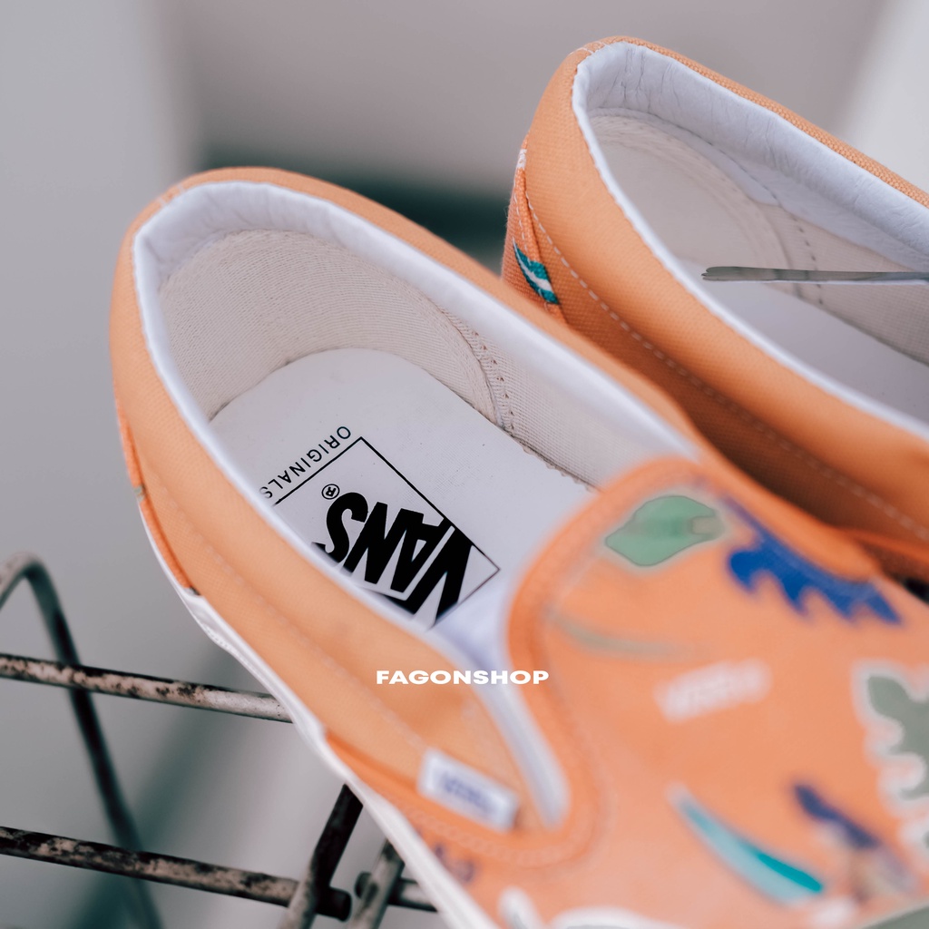 VANS SLIP-ON VAULT OG LX PARROT HAWAIIAN ORANGE ORIGINAL 100%