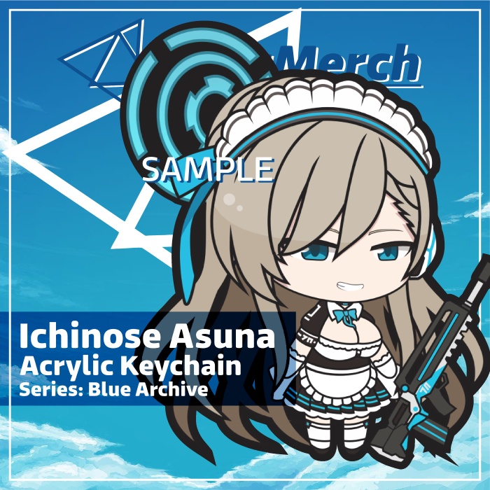 Keychain Blue Archive Ichinose Asuna
 | KyraMerch Anime Fanmerch Dealer