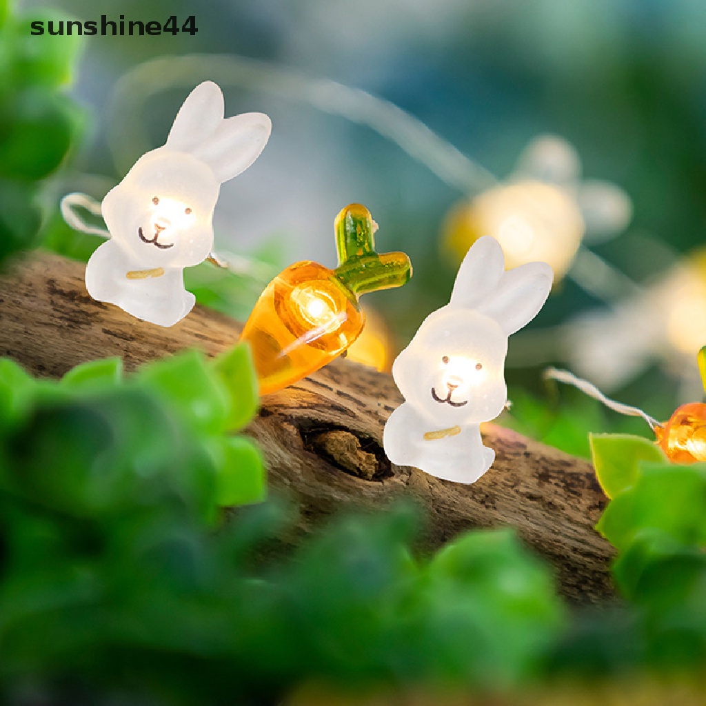 Sunshine 1Pc 1M LED Bunny String Lights Paskah Dekorasi Nikmat Pesta Dengan Kotak.